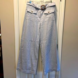 Seer Sucker Wide Leg Trousers